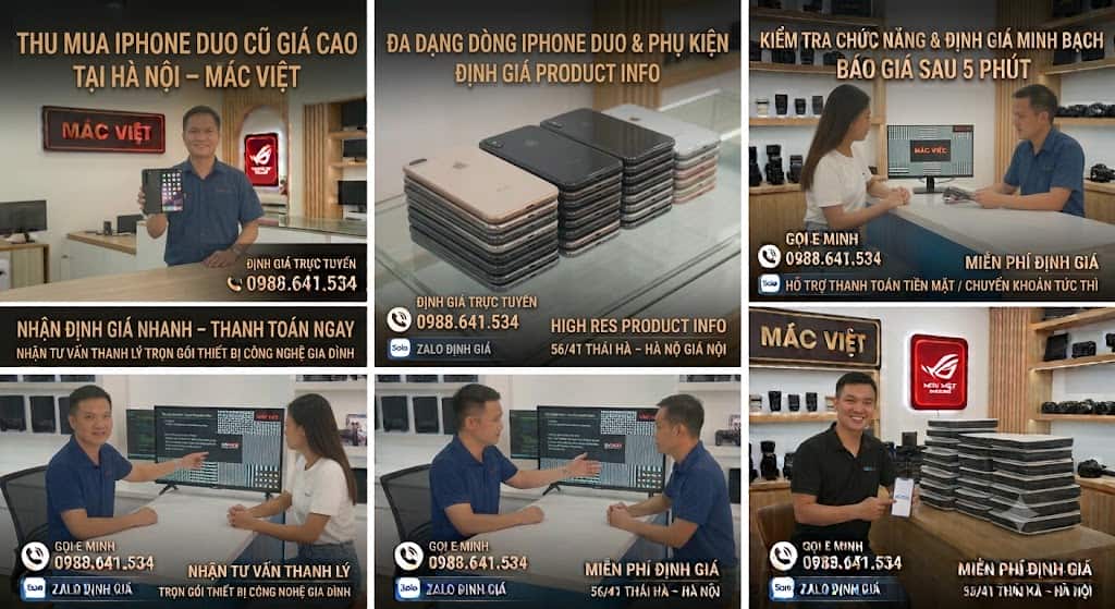 bảng báo giá thu mua iphone duo cũ giá cao tại hà nội