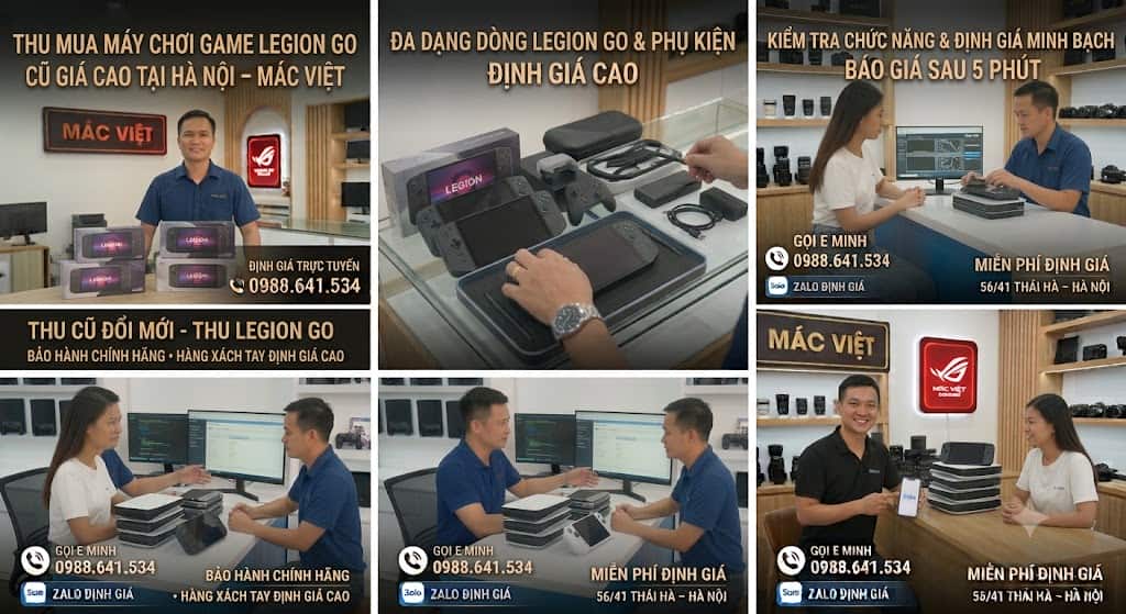 quy trình thu mua thu mua máy chơi game legion go cũ giá cao tại hà nội
