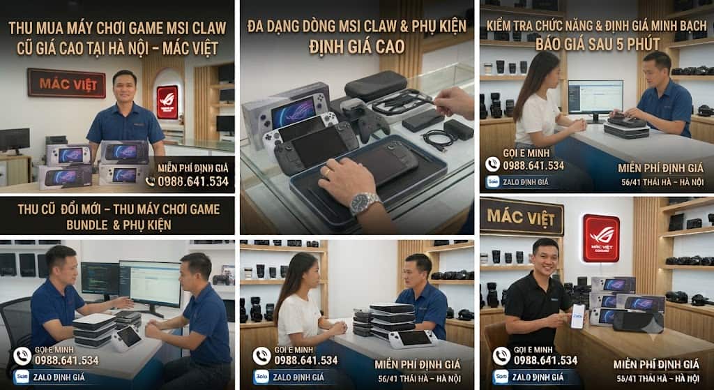quy trình thu mua máy chơi game msi claw tại macviet