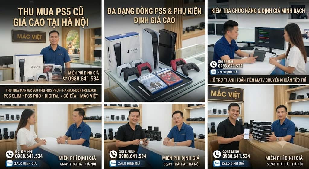 ảnh thực tế và quy trình thu mua ps5 cũ giá cao tại hà nội