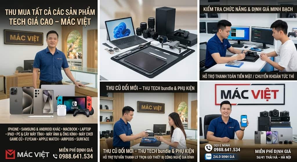 quy trình thu mua tất cả sản phẩm đồ công nghệ cũ với giá cao